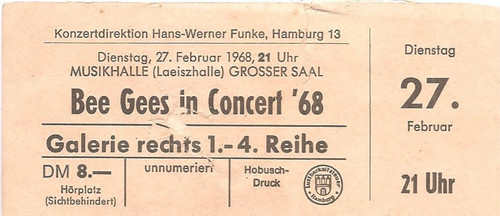Bee gees concert - bee, 1968