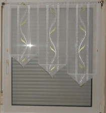schöne 3 tlg. scheibengardine deko gardine vorhang 1081