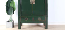 Chinesische Hochzeitschrank Massivholz 2 Türen Schrank tannengrün #M-HOC-A10A