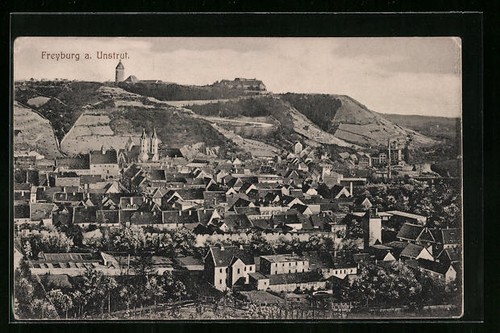 Freyburg ortsansicht - freyburg, u.,