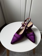 Slingback Ohne Absatz Ballerina Gr.40 Lila Damen Schuhe