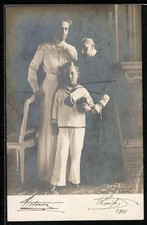 AK Die Familie des Großherzogs von Baden, Victoria und Luise, 1915 