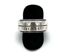 925/- Silberring, Bandring, JETTE, Gr. 60, 10,5 mm breit, guter Zustand.