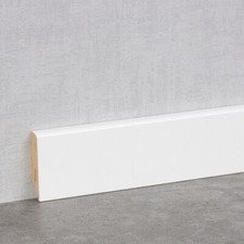  Sockelleiste weiß 58mm Cube K58C Fußleiste Vinyl Laminat Parkett Clips Ecken 