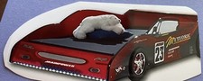 METEOR Rennautobett mit LED Beleuchtung Für Kinder 