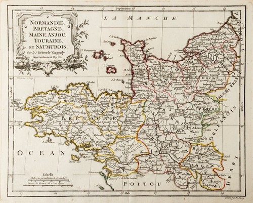 Normandie bretagne landkarte - normandie,