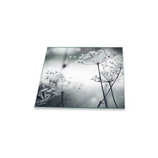 Herdabdeckplatte Abdeckung Ceranfeld Abdeckplatte Pusteblume Grau Schneidebrett