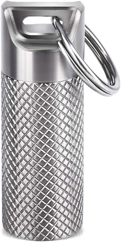 Opret titan metall pillendose - opret,