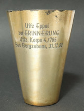Alter Silber Becher Offizier Korps Bad Bergzabern Bundeswehr Offiziersgeschenk