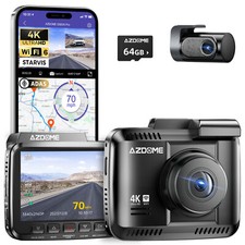 AZDOME Dual 4K+1080P WiFi6 GPS Dash Cam vorne und hinten ADAS Parkmodus Auto DVR