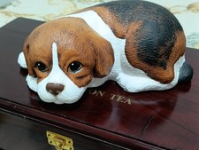 Tierfigur 11X18X8, Hund Keramik Beagle Welpen, Geschenk für Hundebesitzer 11X18X