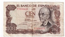 Banknote Geldschein Spanien