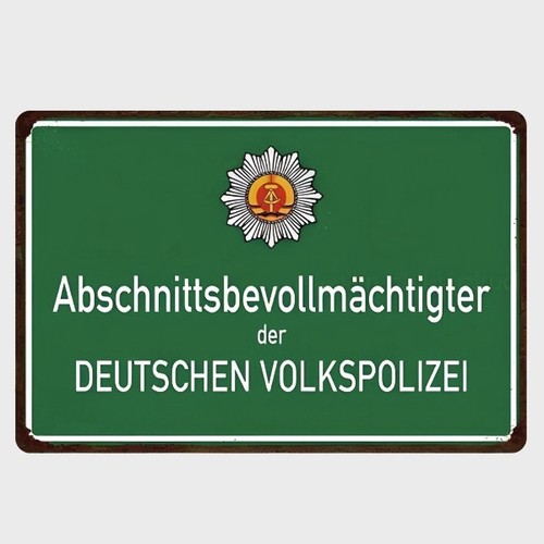 Blechschild ddr volkspolizei - blechschild,