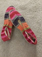 Neue ARTISANAT FRANCAIS ESPANDRILLA MOKASSINS SLIPPER GR.36 Stoff Gummisohlen 