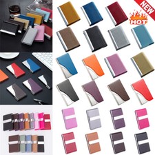 Pu In Pocket Leder Metall Card Support Business Id Card Hardie Portfolio   *?