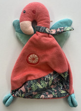 PUSBLU PAPAGEI Schmusetuch DM Vogel rot bunt Schnuffeltuch  Schmusetuch 