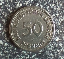 50 Pfennig 1949 G, Bank