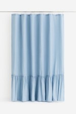 H&M Duschvorhang mit Volant Hellblau,breitem Volant ,Polyester, 180cm.Bx200cm.