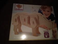 Eichhorn Holz Steck Puzzle Tier - Nashorn