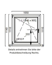 Einflügeliges fenster mit - fenster,