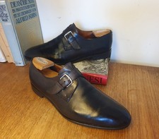 JOHN LOBB 'THE FOULD' Herrenschuhe Schwarze Schnallenschuhe UK 8