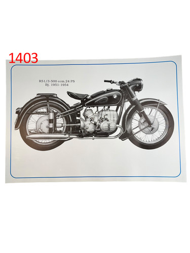 Poster plakat bmw r51 500 - plakat,