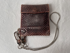 DOLCE & GABBANA D&G Geldbörse + DG Kette Leder Python Oxblood Biker Wallet. NEU!