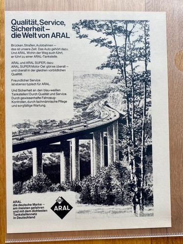Aral autobahn brücke oldtimer - autobahn,