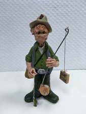 Männergeschenk Angler mit Angelrute + Fisch 815-2021 Freizeitspaß Petri Heil