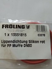 Fröling Lippendichtung  Silikon rot für PP Muffe LAS DN 80 Nr.13551815