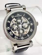 LINHART HERRENUHR  AUTOMATIC VINTAGE UHR Skelett Chronograph LÄUFT!