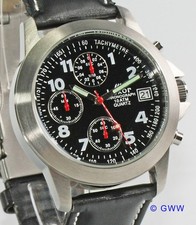 LEXOR 10 ATM (2503) Stahluhr, Chronograph, Datum – NOS, ungetragen - 10-er