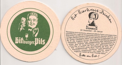 Bitburger alter bierdeckel - -,
