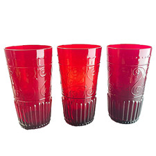 Wassergläser rot Vintage