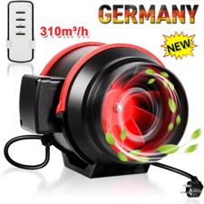Rauchabzug Rohrventilator mit Fernbedienung 100mm Abluftventilator 2-Gang Regler