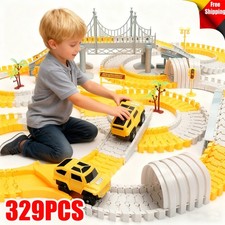 329x Rennbahn-Set für Kleinkinder, Auto-Spielzeug, Flexible Autospuren + 6Autos!