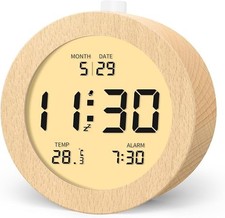 Digitaler Wecker Holz