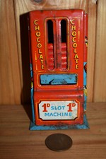 Altes Blechspielzeug,Sparbüchse,Schokoladenautomat Original Mit Inhalt,Rarität!