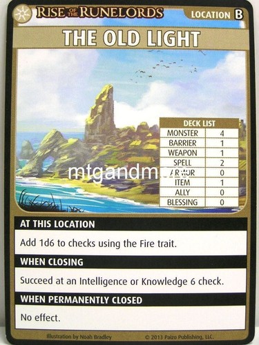 Pathfinder adventure card game - card,