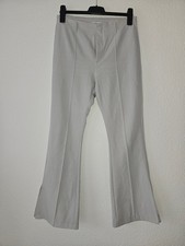 BERSHKA Damen Stoff Hose Gr. 40 beigr und ausgestellt