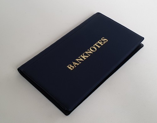 Blaues album für banknoten - album,