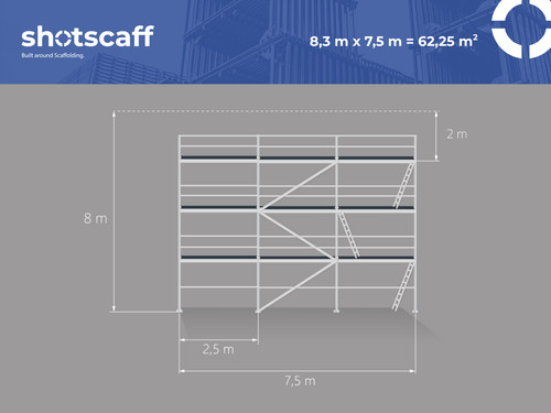 60m baugerüst durchstieg - 60m²,