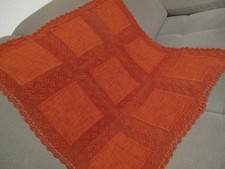 Terracotta Häkeldecke Mitteldecke Tischdecke Handarbeit gehäkelt Landhaus Shabby