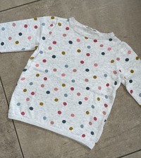 Pullover Gr. 110 116 Mädchen H&M Pulli Dots Langarm 
