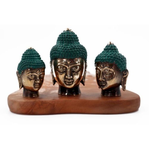 Messing figuren set - set, buddhakopf