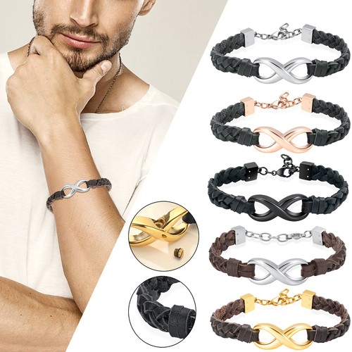 Leder urnenarmband für asche - leder,