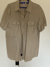 Kurzarm - Bluse khaki