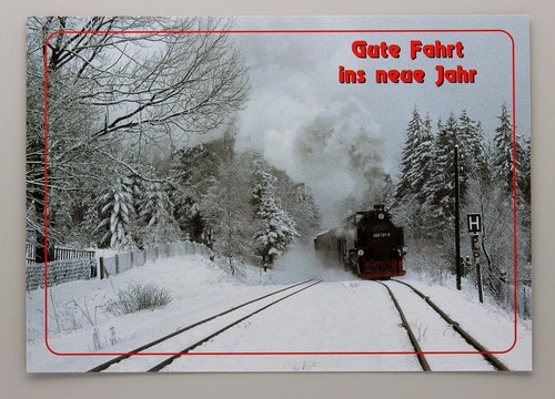 Postkarte dampflok 737 9 - postkarte,