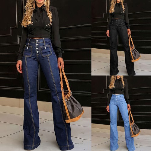 Damen hohe taille jeans - jeans, denim