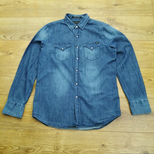 Replay jeanshemd herren blau - jeanshemd,